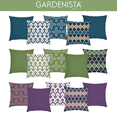 Outdoor Cushion Cover Set Designer Moroccan Prints Garden Pads Water Resistant • £9.97