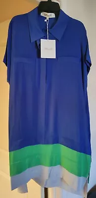 NWT Diane Von Furstenberg DVF Hatsu Layered Silk Crepe De Chine Mini Dress  • $48.99