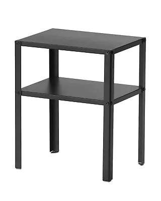 Ikea KNARREVIK Bedside Steel Table Black 37x28 Cm • £20.90