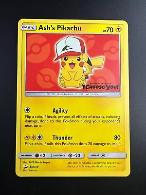 Ash's Pikachu SM109 Pokemon The Movie I Choose You Promo Pokemon Card • $19.99