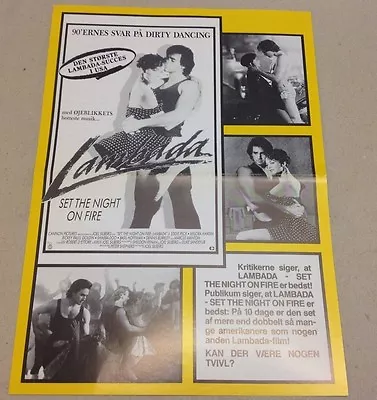  Lambada  J. Eddie Peck Melora Hardin 1990 Vtg Danish Movie Press Release Kit • $19.99