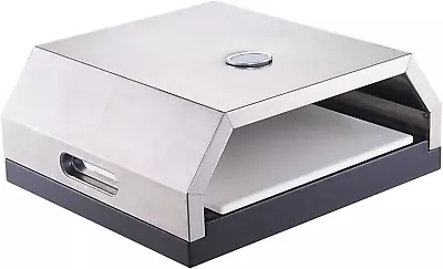 Outdoor Pizza Oven Grill Top Pizza Oven With Stone For Gas Or Charcoal Grill • $110.99