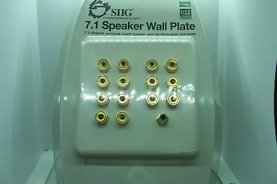 $15.50 • Buy SIIG 7.1 Surround Home Theater Speaker Wall Plate Banana Binding PLATE WHITE