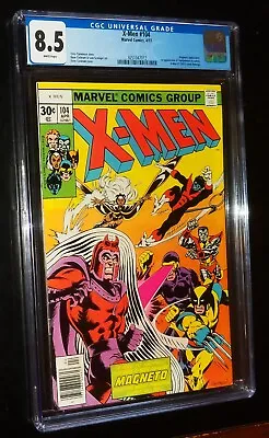 CGC X-MEN #104 1977 Marvel Comics CGC 8.5 Very Fine + White Pages KEY ISSUE • $186.99