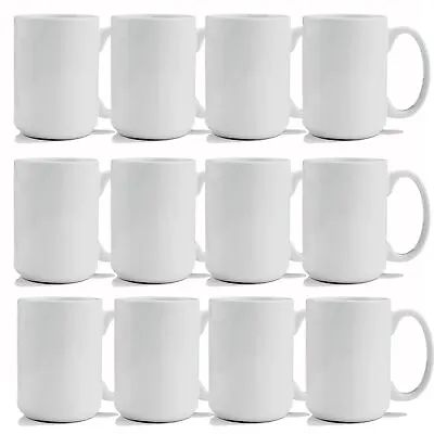 Sublimation Coffee Mugs Blank Sublimation Mugs 15oz White Ceramic • $44.99