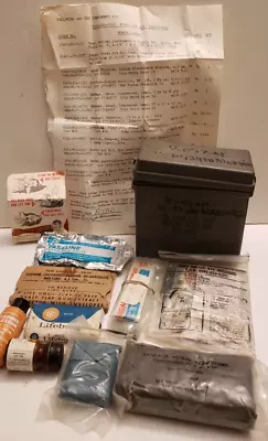 1970 Vietnam MARINE FIRST AID KIT 1st BN24th Reg. FSN6545-125-5527 Roznak Case • $29.97