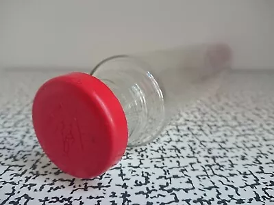 50s 60s Vintage Retro Kitsch 14  JAJ Pyrex Glass Rolling Pin Red Stoppers • £10