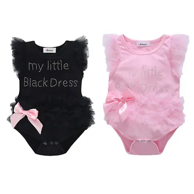 Baby Girl Romper Clothes Lace Sleeveless Romper Newborn Cotton Jumpsuits 0-12M • £6.91