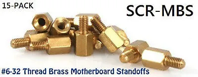 #6-32 Motherboard Standoff Screws For ATX PC Case 15PK • $11.45