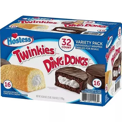 Hostess Twinkies And Ding Dongs Variety Pack (32 Pk.)- FREE SHIPPING • $25.27