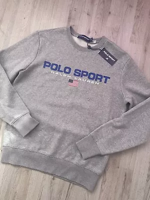 Ralph Lauren Polo Sport Mens Sweatshirt Grey Size Medium • £70