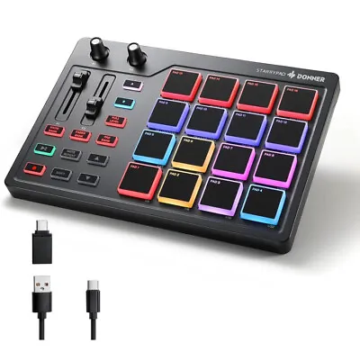 Starrypad Midi Pad Beat Maker By Donner With 16 Beat Pads • $50