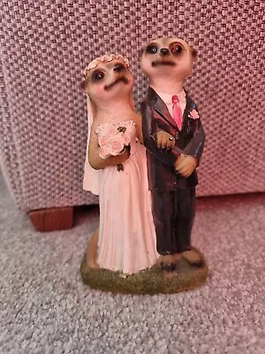 Meerkat Ornament Bride & Groom - Wedding - Married • £10