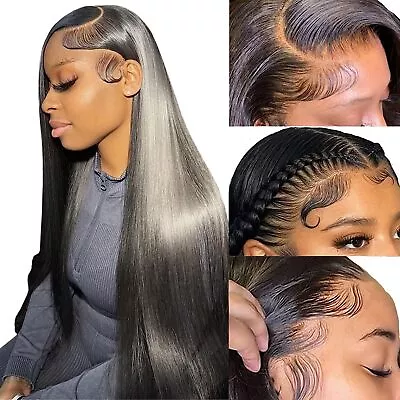 13×4 Full Lace Frontal Wig Straight Human Hair Lace Frontal Wigs 4×4 Closure Wig • $112.27