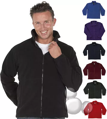 Mens Zip Polar Fleece Jacket Size 2XS XS S M L XL 2XL 3XL 4XL 5XL Jumper Winter • $35.99