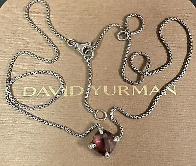 David Yurman Amethyst Diamond Necklace Pendant • $225