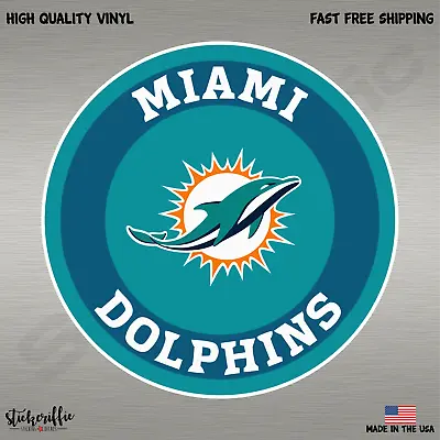 Miami Dolphins Football Color Logo Sports Decal Sticker-Free Shipping • $2.39