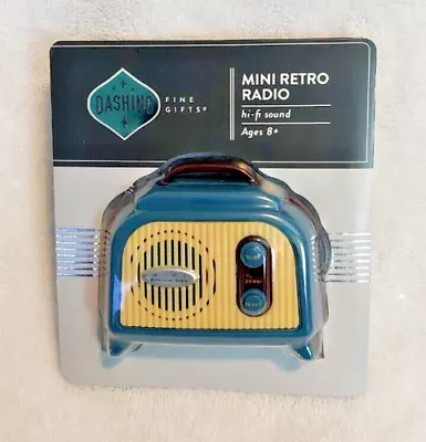 Mini Retro Radio Hi-Fi Sound Blue Battery Operated Listen Anywhere New Sealed • $19.99