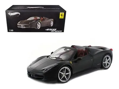 Ferrari 458 Italia Spider Matt Black Elite Edition 1/18 Diecast Car Model By Ho • $113.93