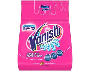 Vanish Carpet Cleaner + Upholstery Power Powder Large Area Cleaning650g Pack2 • £24.59
