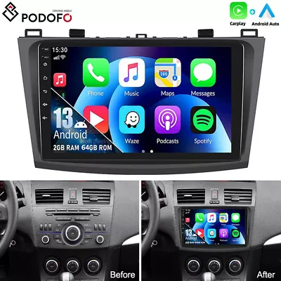 For Mazda 3 2010-2013 BL Android 13 CarPlay Car Stereo Radio Head Unit GPS 2+64G • $179.99