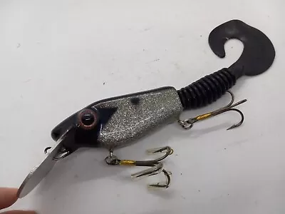 4.5  Body Wyss Baits Black Shad Blk Rubber Tail Crankbait Jerk Bait Musky Lure • $44.99