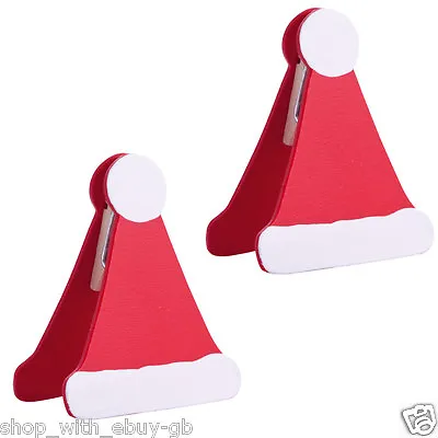 £1.49 • Buy 2 X Santa Hat Table Place Setting Name Card Holder Christmas Party Decoration 