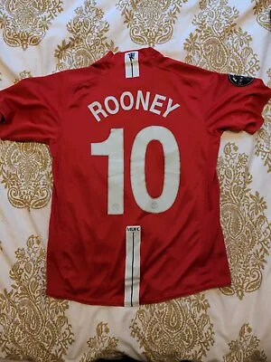 Original Nike Manchester United 2007-08 Wayne Rooney Home Jersey Size Medium  • $120