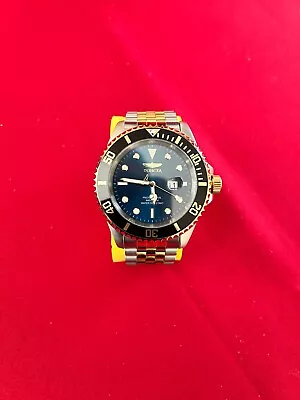 Invicta Pro Diver 36077 Men's Round Blue Dial Gold/Black Bezel Two-Tone Watch • $80