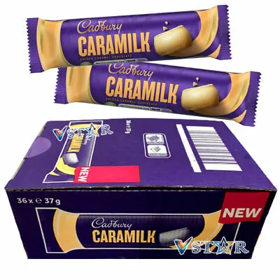 Cadbury Caramilk Golden Caramel Chocolate Caramelised Bar & Full Box • £39.30