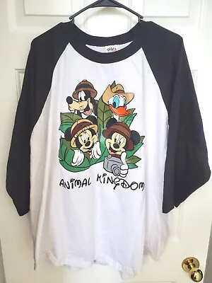 Walt Disney World Resort ANIMAL KINGDOM (Men's 2XL) 3/4 Raglan Sleeve T-Shirt • $13.50