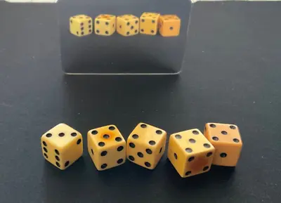 (5) Of Loaded Dice. All Are Miss-spots Aka Horses Tops 1/2 Inch Bakelite • $30.10
