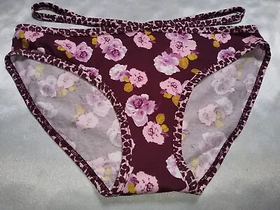 Vintage Victoria's Secret Bikini Panties Cotton Modal Elastane Floral M 36 • $5.99