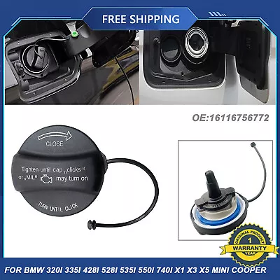 Fuel Cap Gas Tank Filler Cap For BMW & Mini Cooper 16116756772 E92 E90 E60 E46 • $9.59