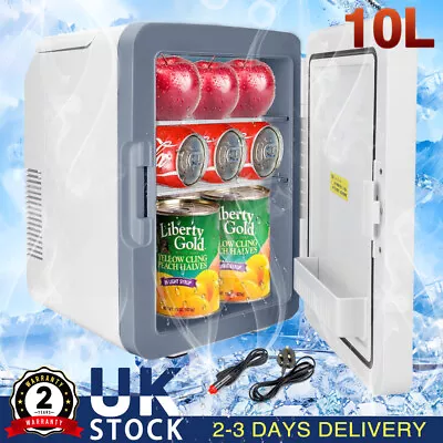 10L Mini Fridge Table Top Electric Cooler Portable Bedroom Ice Box Office Car • £34.56