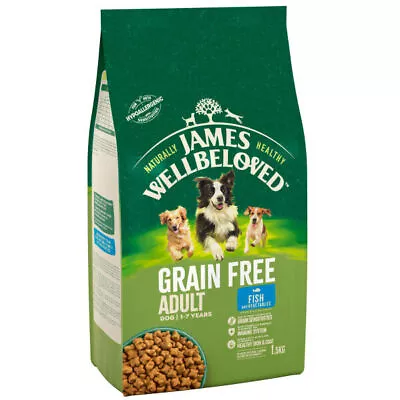 James Wellbeloved Dog Adult Grain Free Fish & Vegetable 1.5kg - DOG FOOD • £25.99