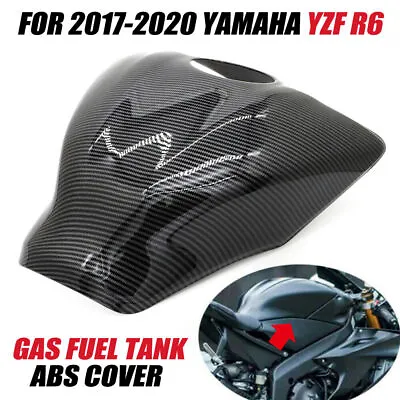 For Yamaha YZF R6 2017-2020 Carbon Fiber Gas Fuel Tank Cover Cowl Fairing - ABS • $89.99