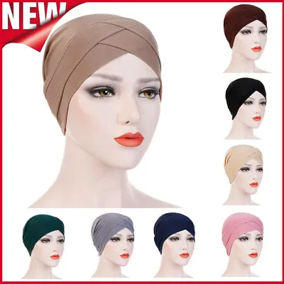 Women Ladies Hair Loss Scarf Cancer Chemo Cap Muslim Turban Hat Hijab Head Wrap • £4.34