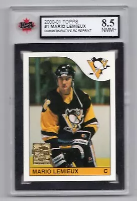 1X MARIO LEMIEUX 2000 01 Topps 1 Commorative Reprint RC Rookie 1985 KSA 8.5 NMM+ • $69.99