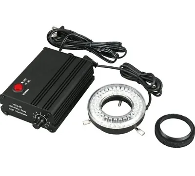 60-LED Microscope Ring Light With Solid Black Metal Dimmer Control Box • $18.24