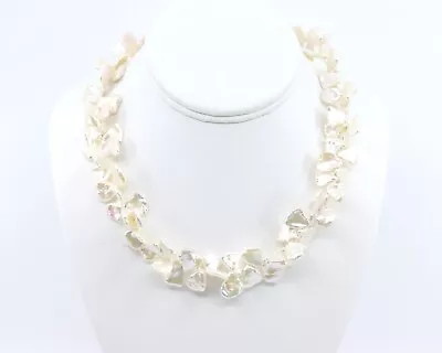 Keshi Pearl Necklace Cornflake Pearls Petal Pearl Beaded Fashion Choker • $269.50