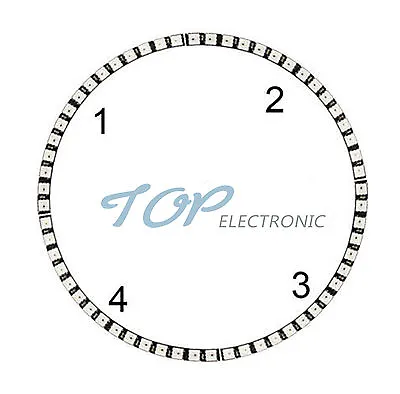 Ring Wall Clock 60 X Ultra Bright WS2812 5050 RGB LED Lamp Panel For Arduino • $8.88