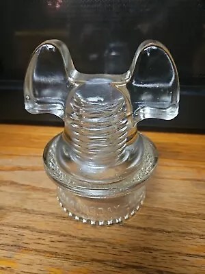 1940's-60's Near Mint Hemingray Insulator Made In USA Clear Glass  Mickey Mouse • $65
