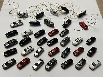 N Gauge 26x Model Cars & 10x With Lights 1:150 Scale For Model Railway Layouts • £21.99