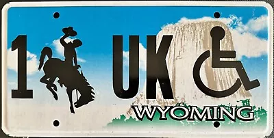 Wyoming Cowboy Horse Handicapped  License Licence  Number Plate 1 UK • £20