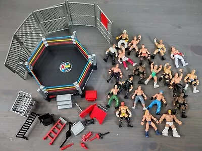 King's Return Mini Arena & Super Overlord 20 Miniature Wrestlers + Accessories • $29.95