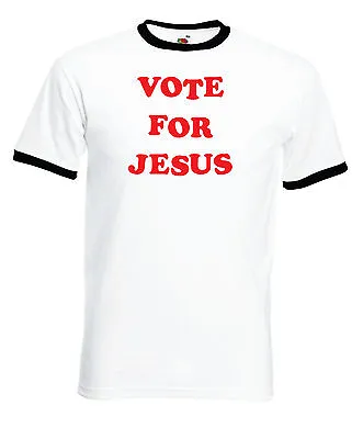 Vote For JESUS T Shirt Funny PARODY Christian Christ Napoleon Dynamite S - 2XL • £13.15