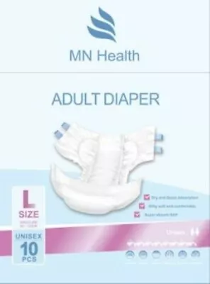 Adult Diapers For Men & Women Size Large 10/PK • $12.99
