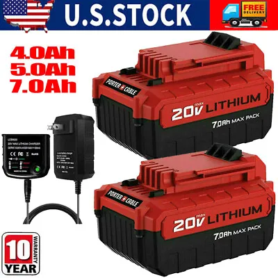 Pack 7.0Ah For PORTER CABLE 20 Volt Lithium-Ion Battery 20V Max PCC680L PCC685L • $14.98