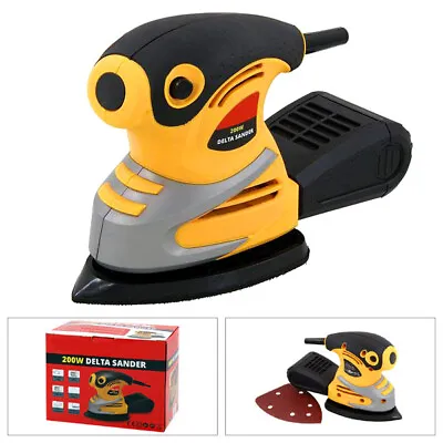 Heavy Duty 200w Electric Palm Mouse Delta Detail Sander With Dust Collection Box • £26.99